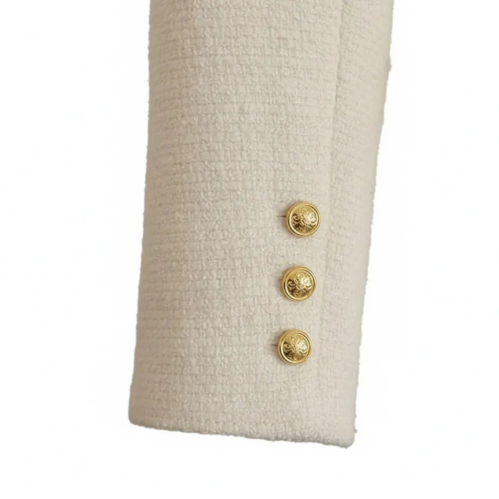 Veste Tweed Femme Beige - My Store