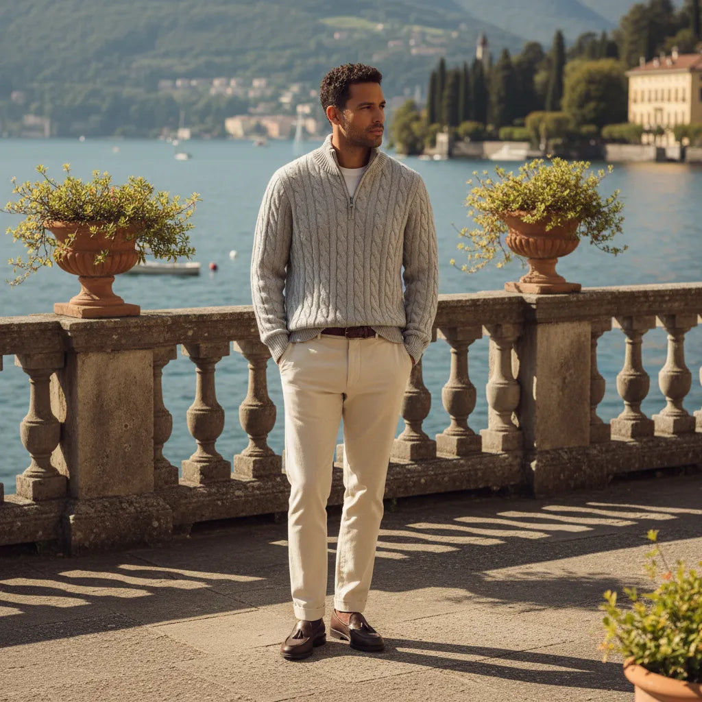 Cardigan Laine Homme - old money style