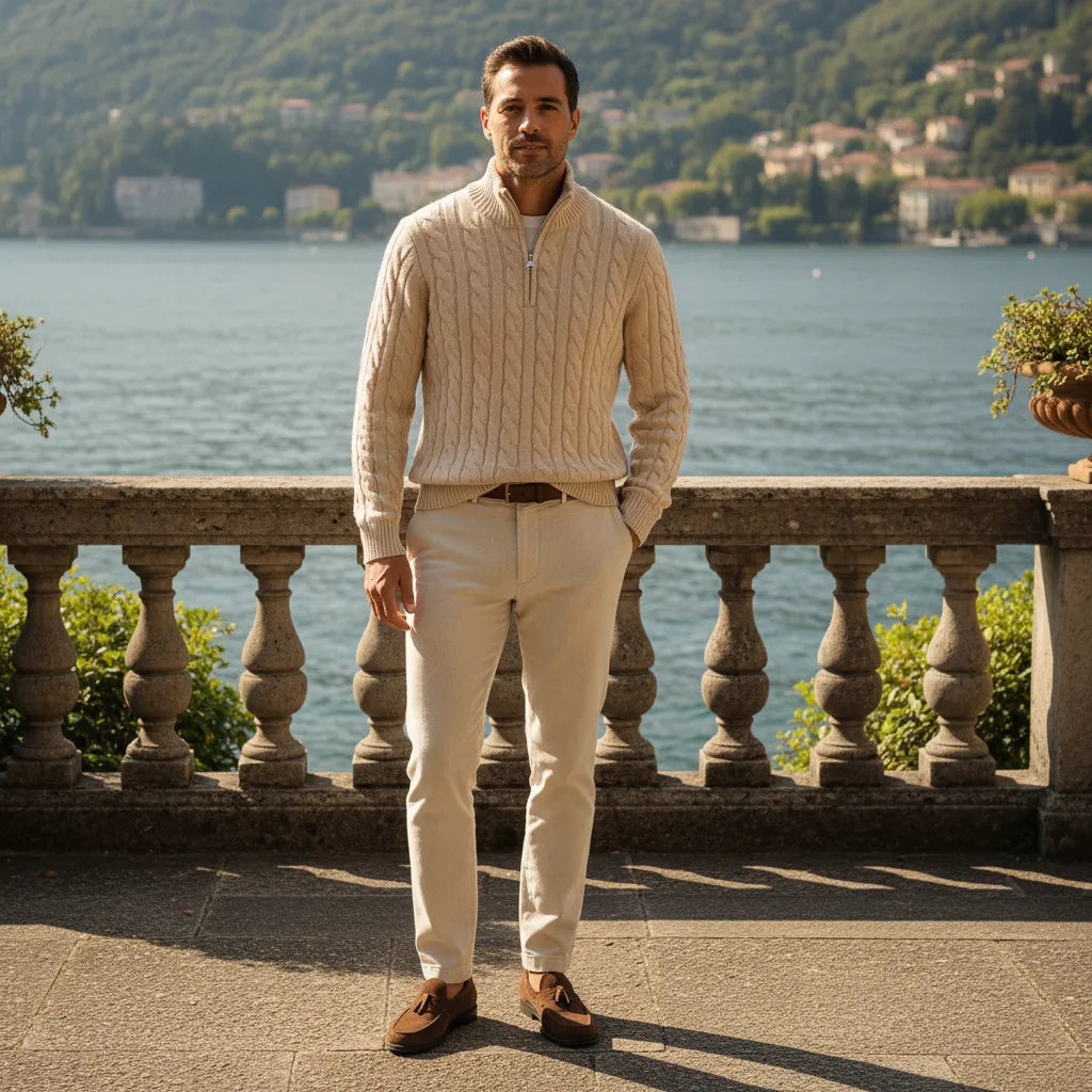 Cardigan Laine Homme - old money style