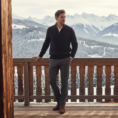 Cardigan Laine Homme - old money style