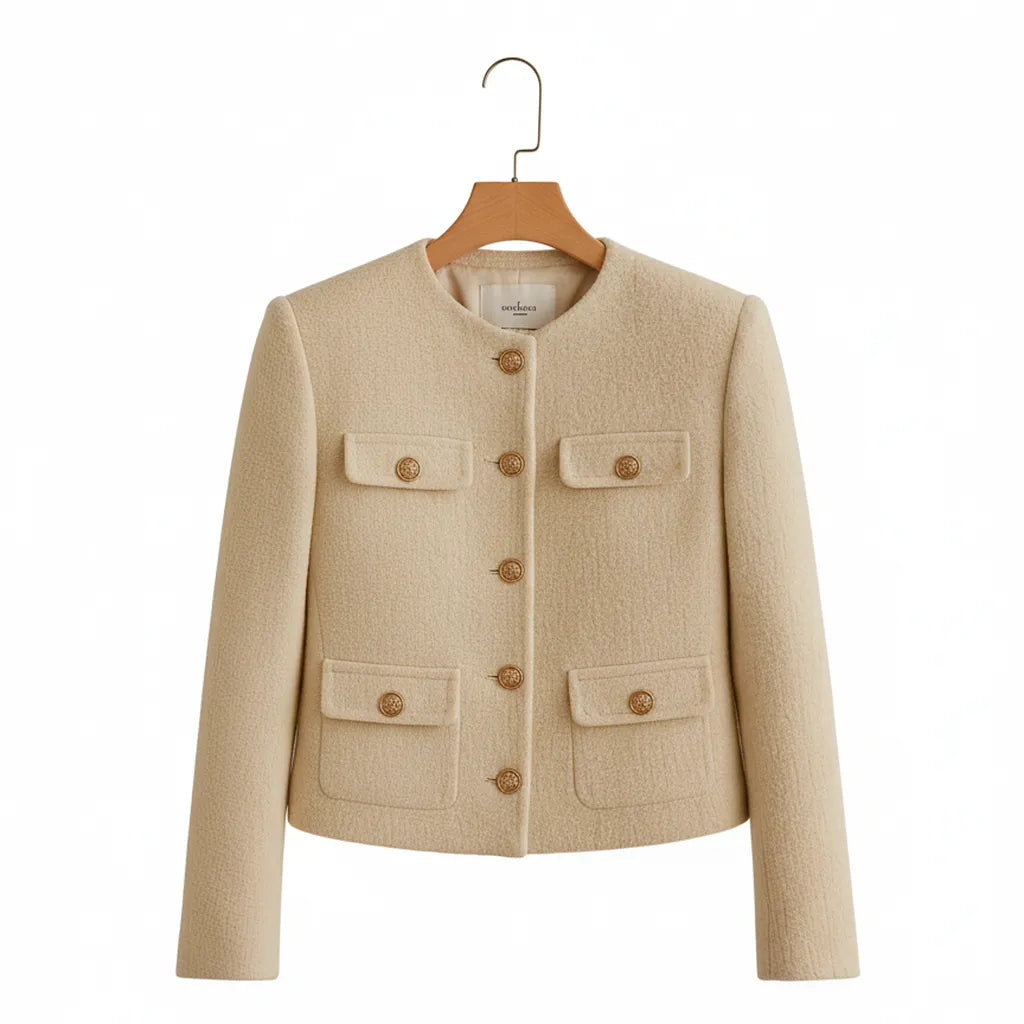 Cardigan Tweed Beige S - My Store