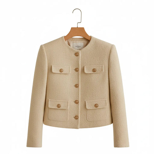 Cardigan Tweed Beige S - My Store