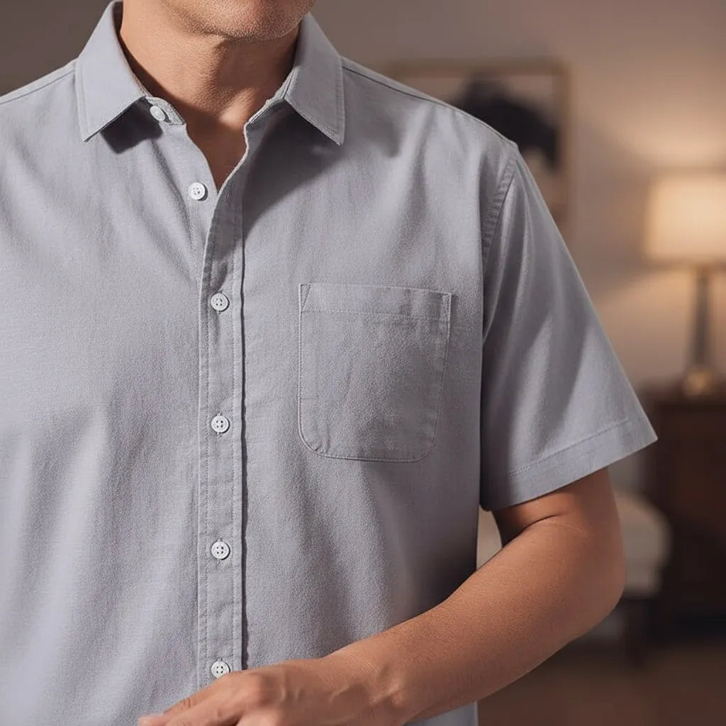 Chemise en Lin Homme Manche Courte - old money style