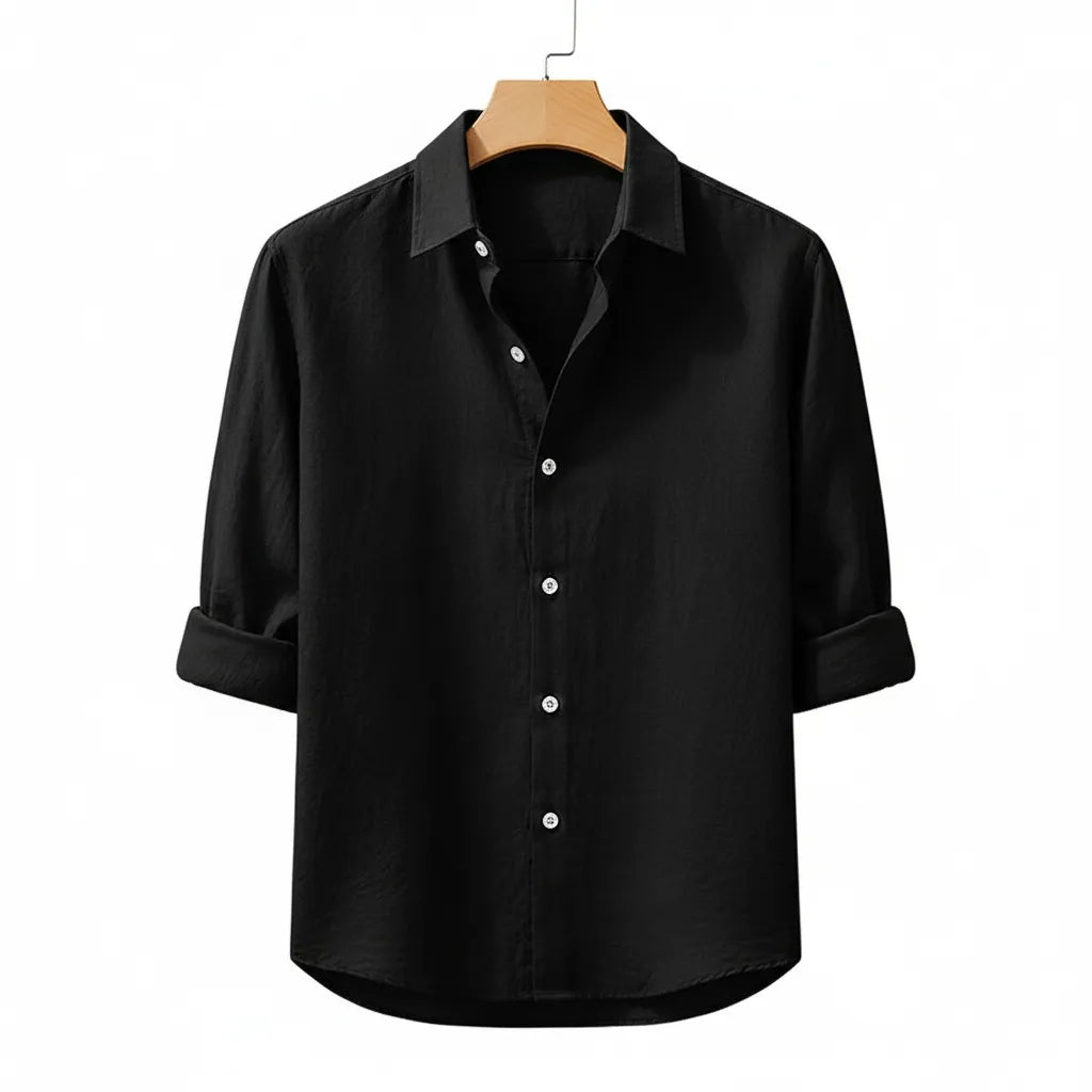 Chemise Homme Old Money Noir - old money style