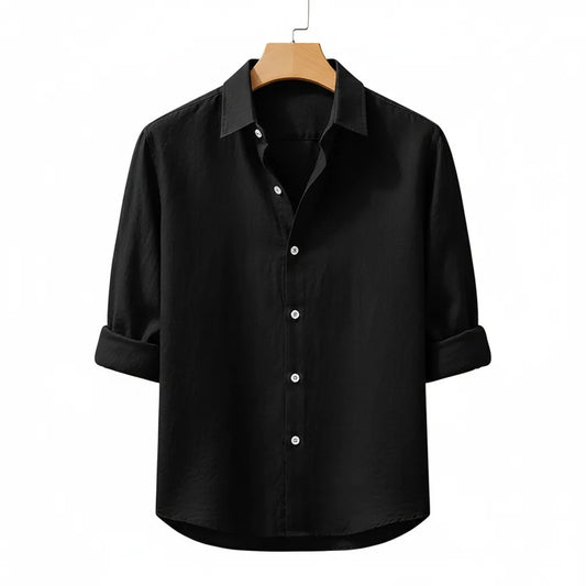 Chemise Homme Old Money Noir - old money style