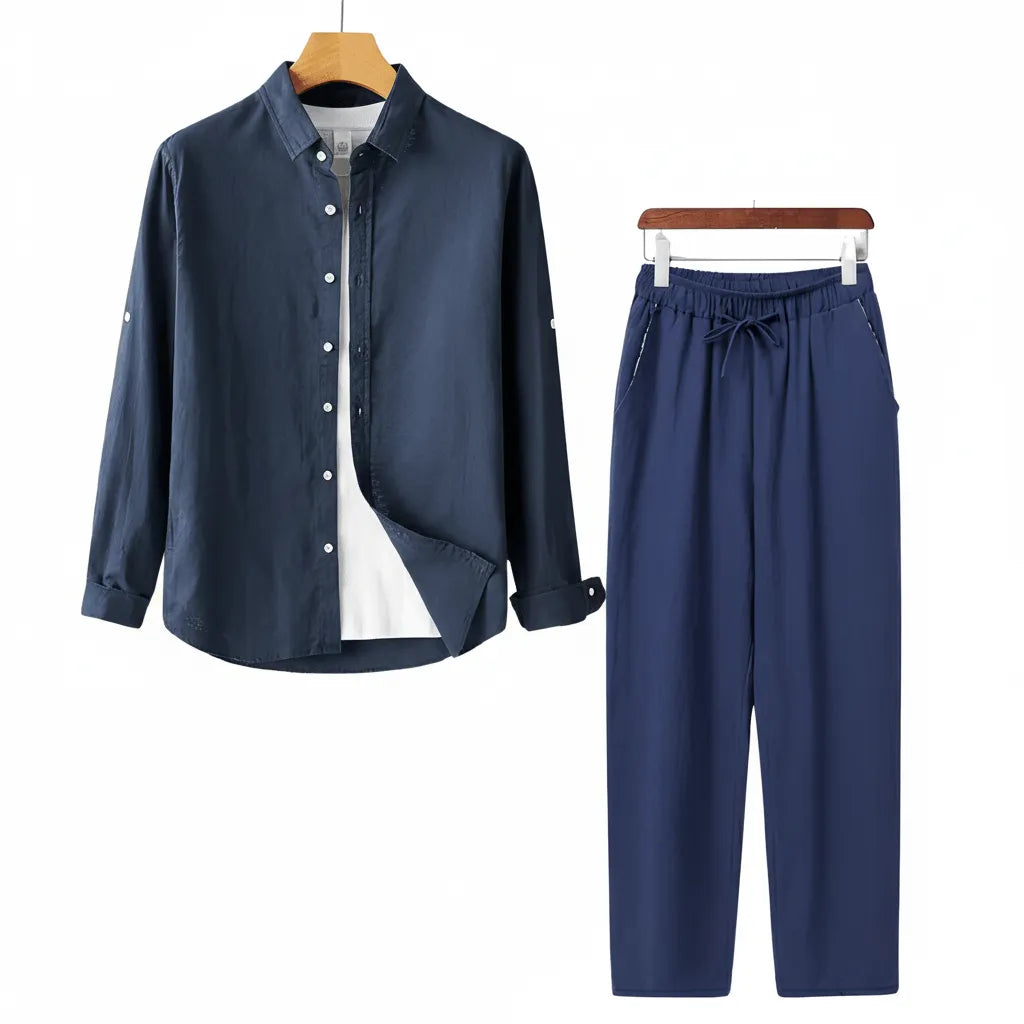 Ensemble en Lin Homme - old money style