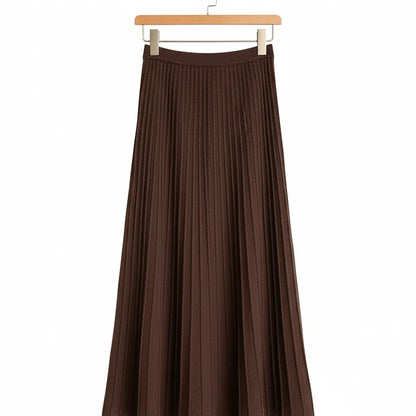 Jupe Longue à Volants Marron - My Store