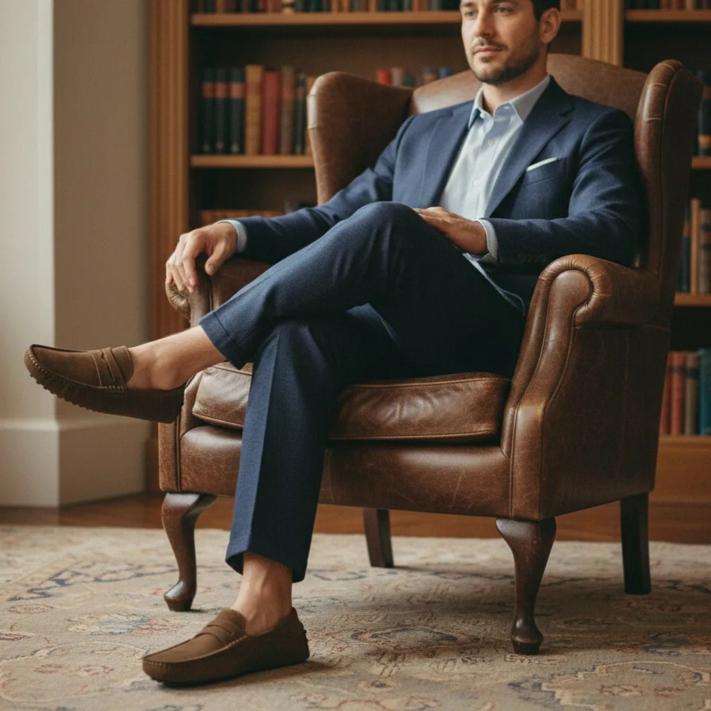 Mocassin en Daim Homme - old money style