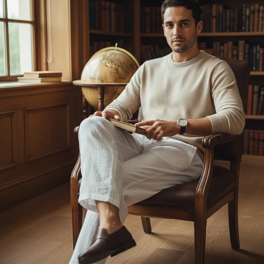 Pantalon en Lin - old money style