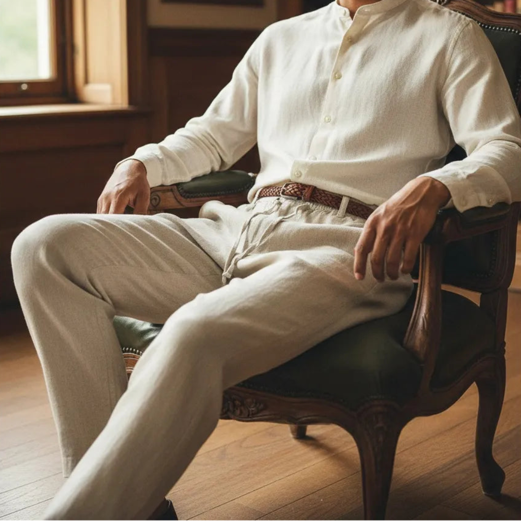 Pantalon en Lin - old money style