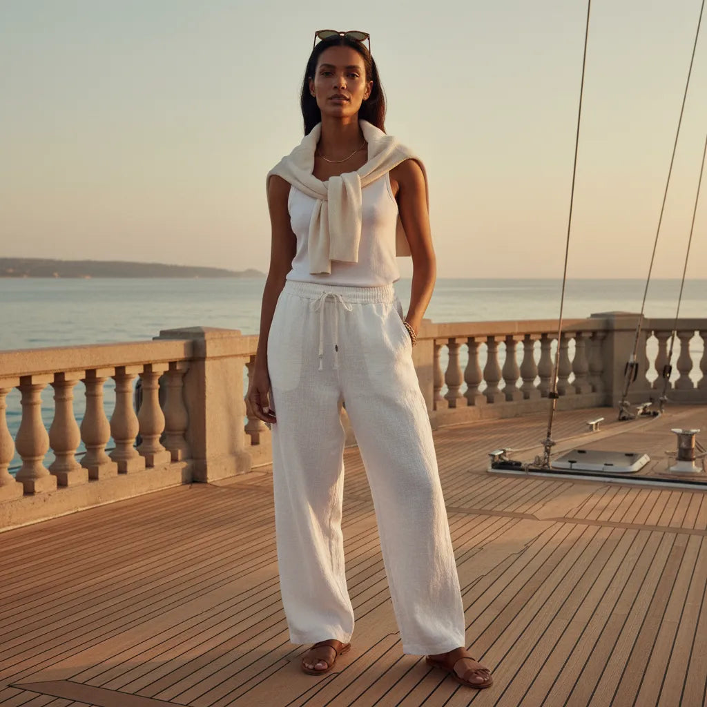 Pantalon en Lin - old money style