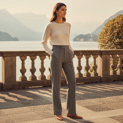 Pantalon Évasé Taille Haute - My Store