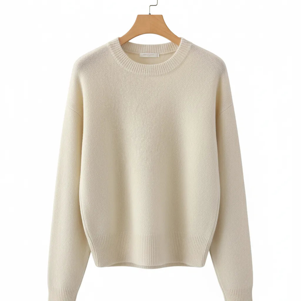 Pull Cachemire Femme Blanc - old money style