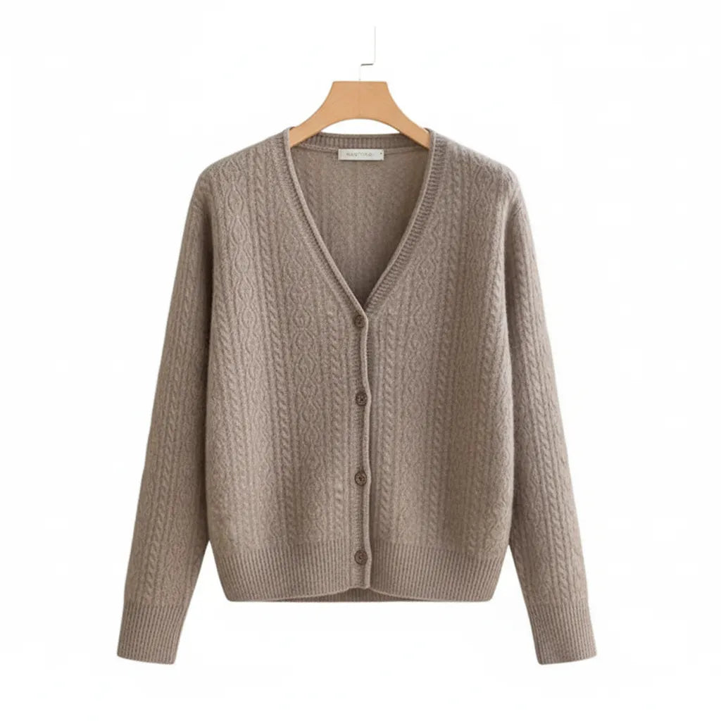 Pull Laine Mérinos Marron - old money style