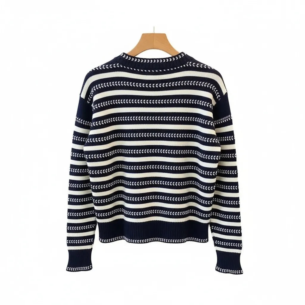 Pull Marinière Bleu Marine Femme - My Store