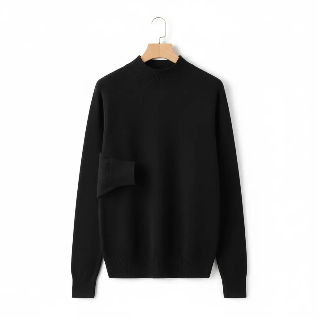 Pull pour Homme en Cachemire Noir - old money style