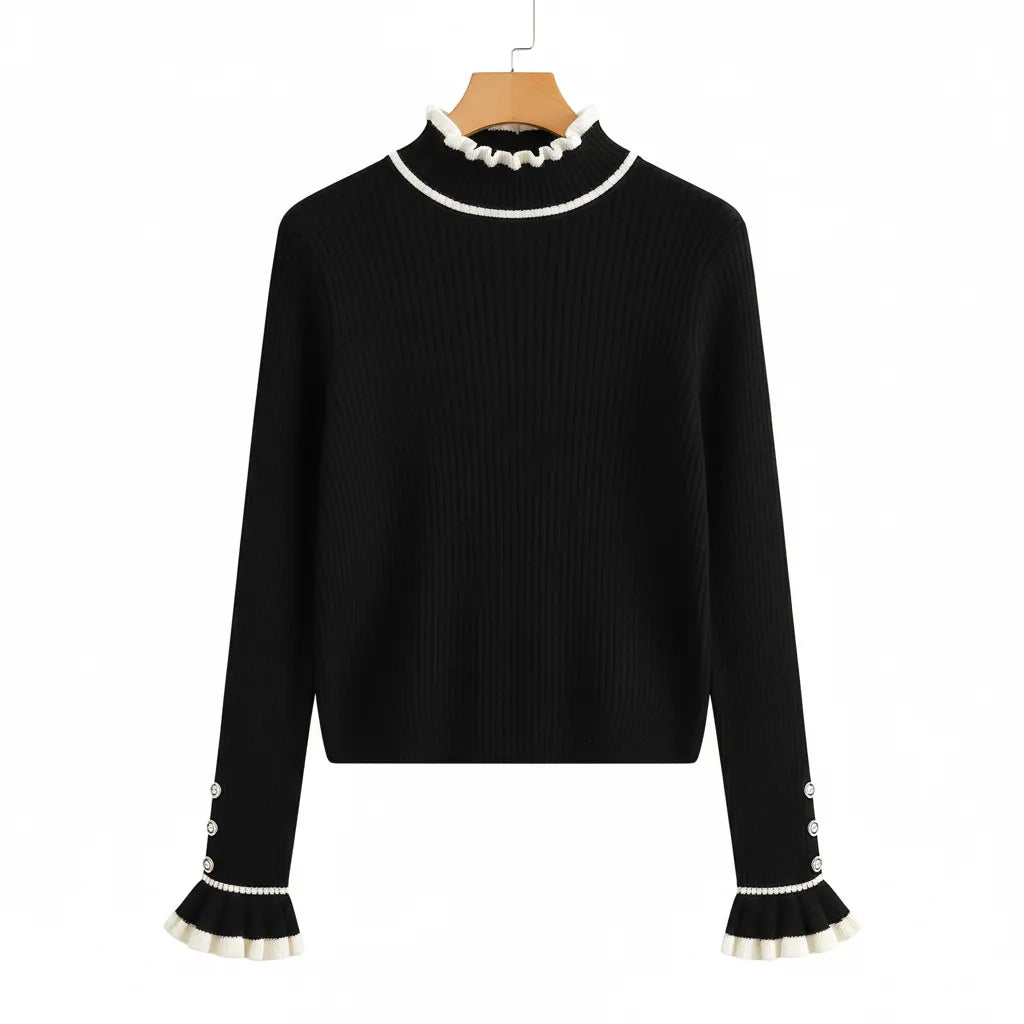 Pullover old money Noir - old money style