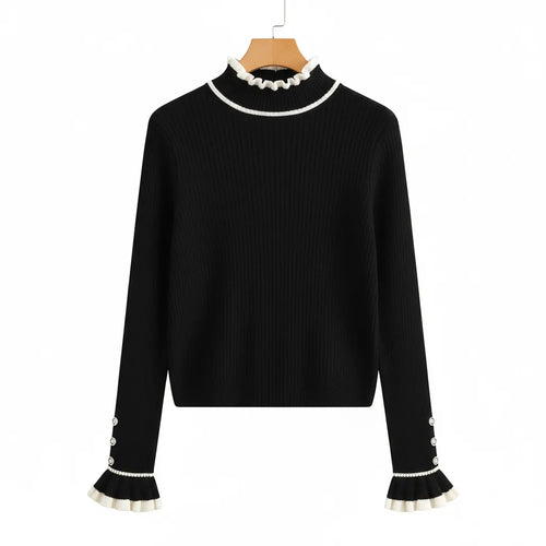 Pullover old money Noir - old money style