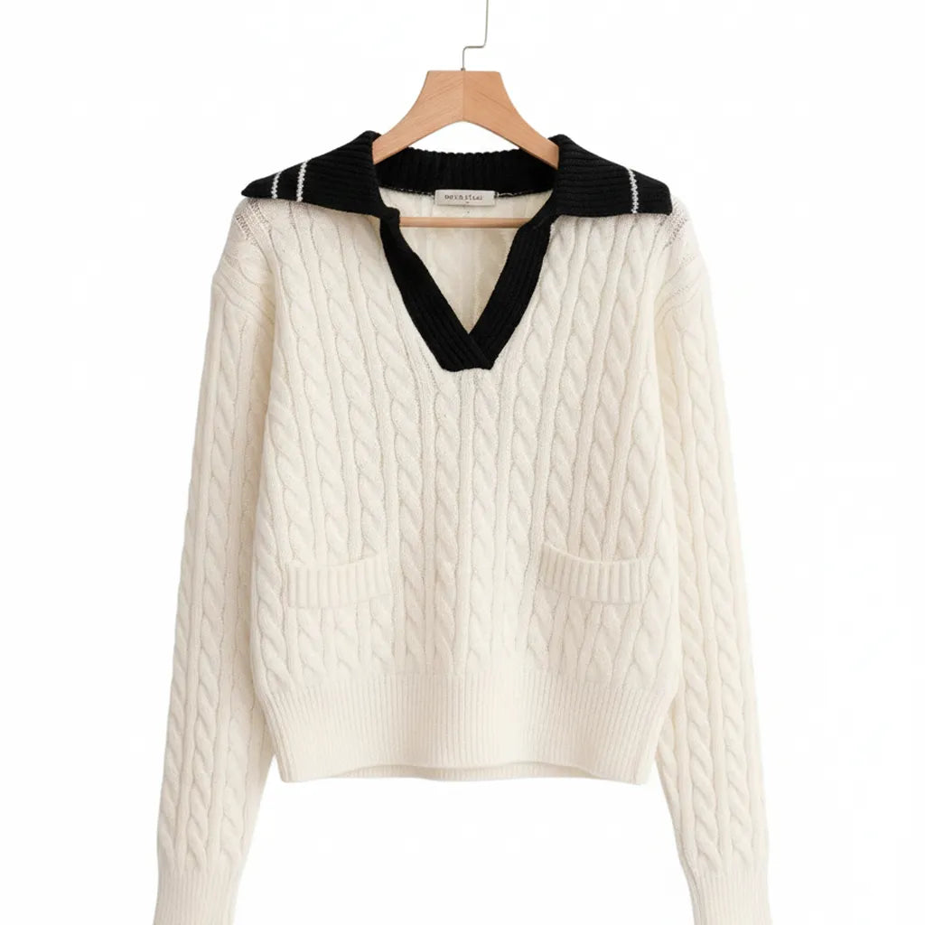 Pulls Col V Blanc S - My Store