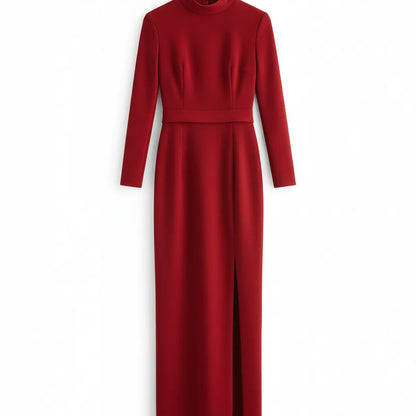 Robe Cocktail Soie Rouge S - My Store