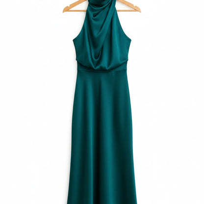 Robe en Soie Émeraude S - My Store