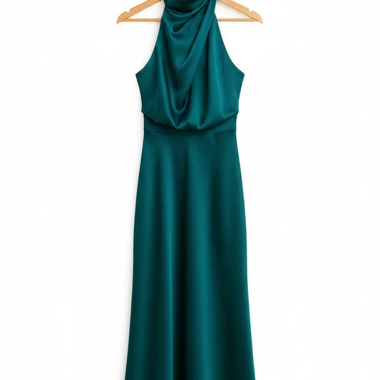 Robe en Soie Émeraude S - My Store