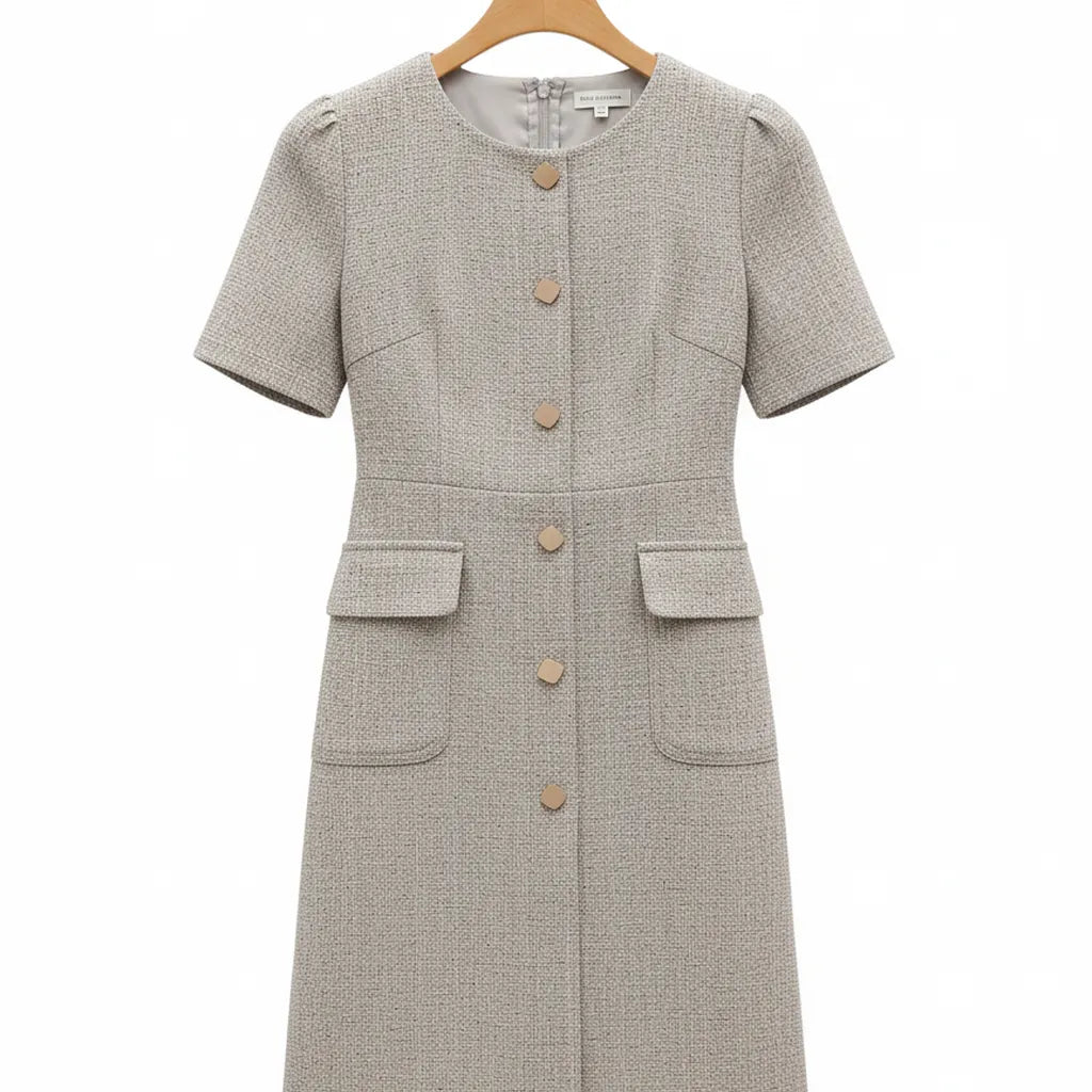 Robe Tweed Beige S - My Store