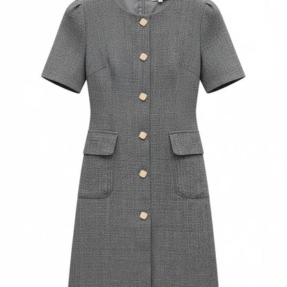 Robe Tweed Gris S - My Store