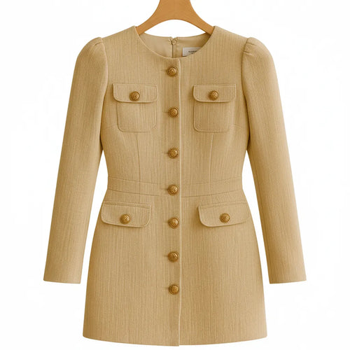 Robe Tweed Blanche Blanche Naturelle S - My Store