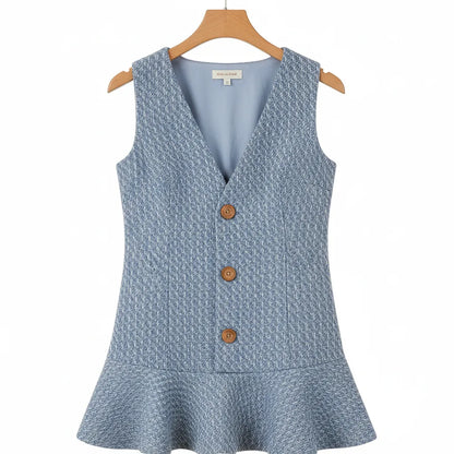 Robe Tweed Bleu Bleu S - My Store