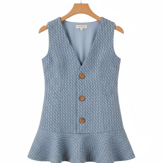 Robe Tweed Bleu Bleu S - My Store