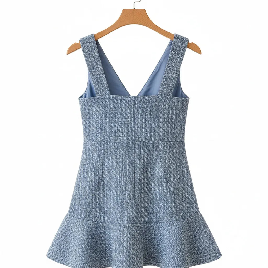 Robe Tweed Bleu - My Store