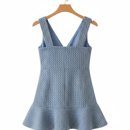 Robe Tweed Bleu - My Store