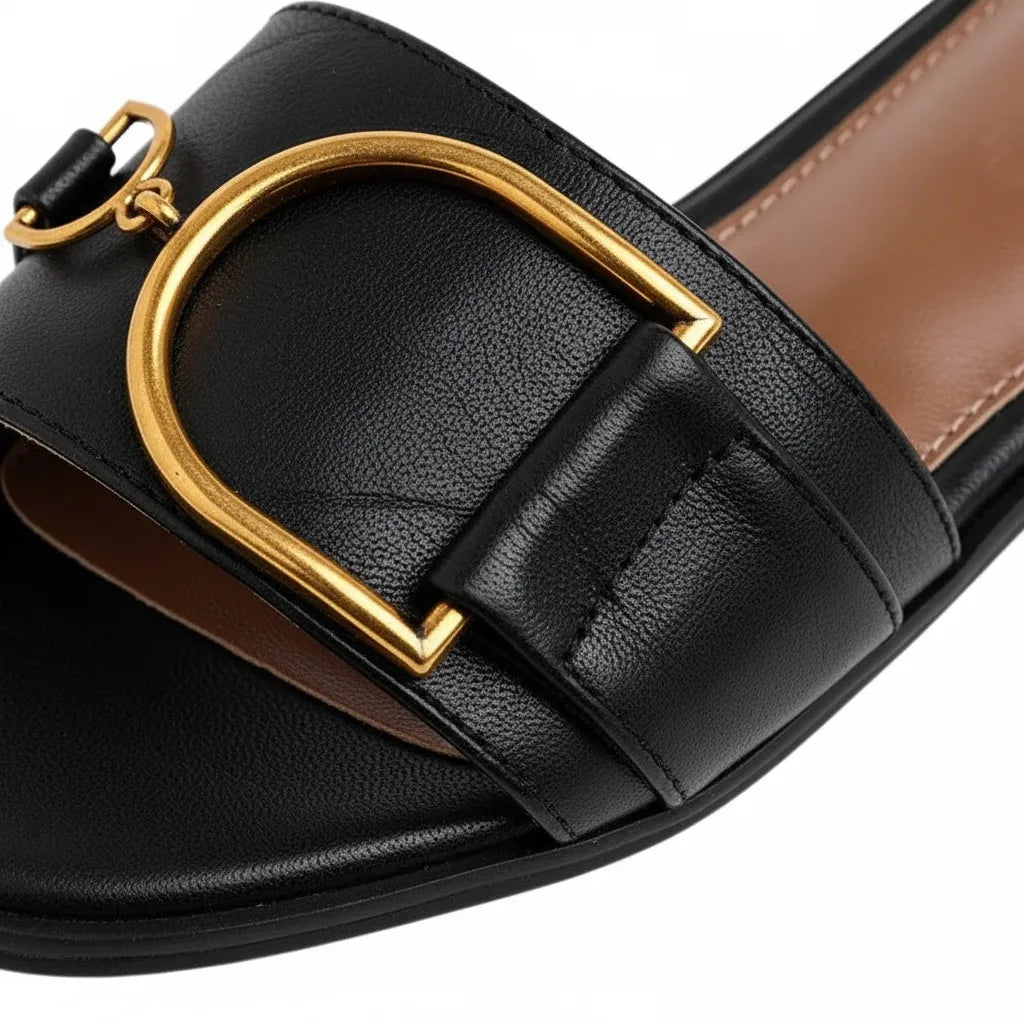 Sandale Old Money Noir - old money style