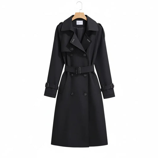 Trench Coat Old Money Noir - old money style